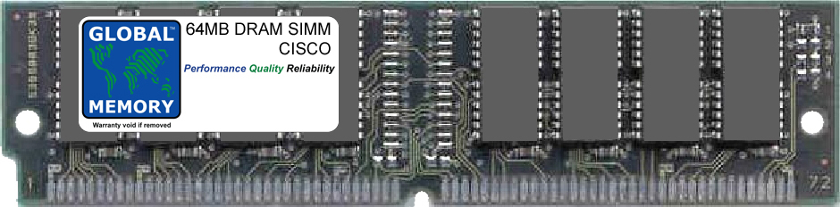 64MB DRAM SIMM MEMORY RAM FOR CISCO MC3810 / MC3810-V / MC3810-V3 ROUTERS (MEM-381-1X64D)
